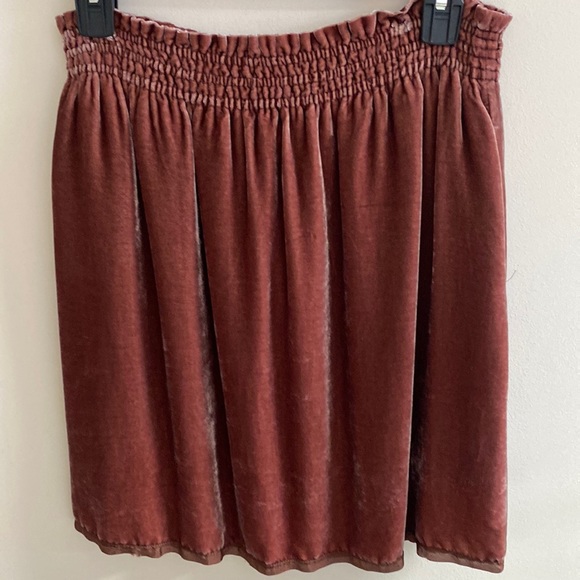 J Crew Velvet Gathered Waist Skirt - Picture 1 of 5